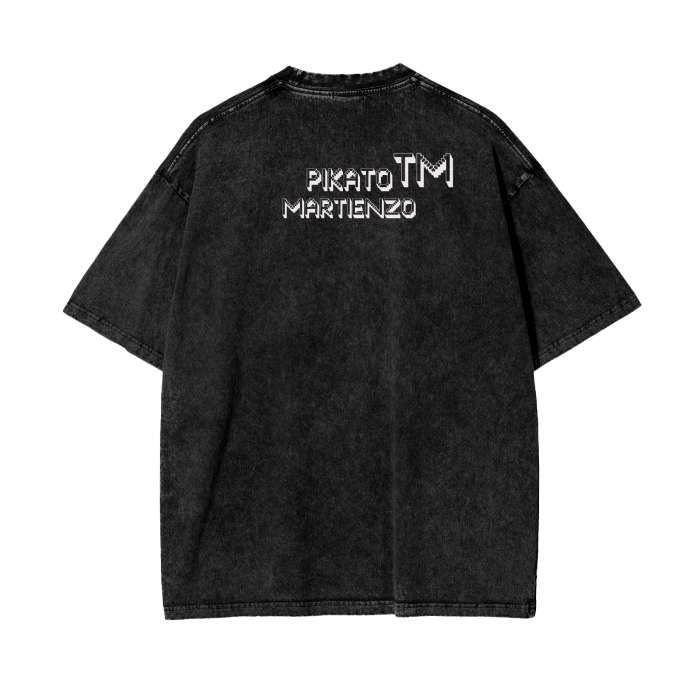 PIKATO MARTIENZO Acid Wash Oversize T-Shirt - 250 GSM