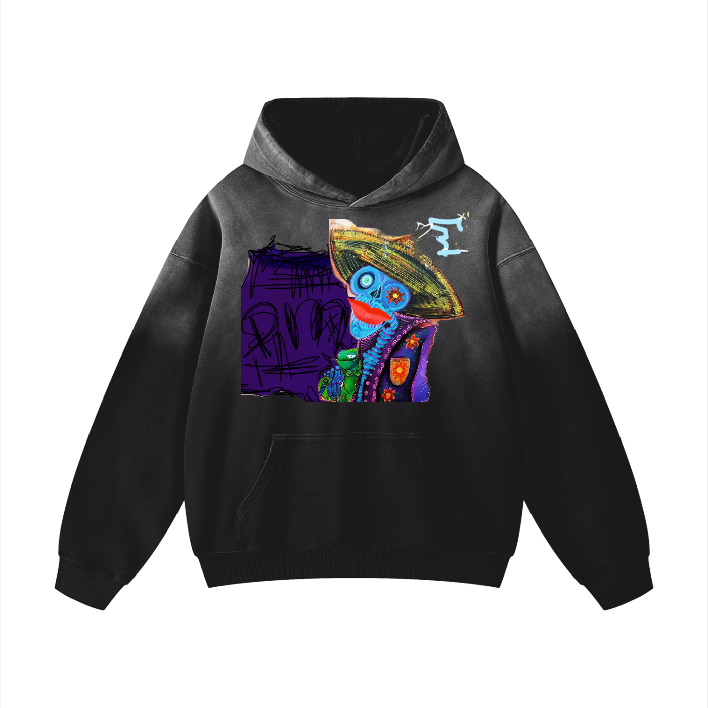 SKULLMAN PM _Heavyweight Sunfade Oversized Hoodie